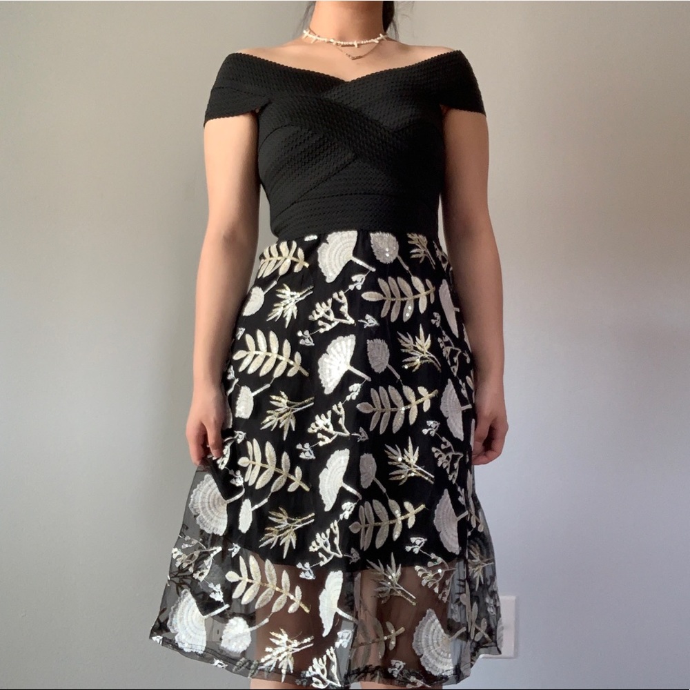 Black sequins dress